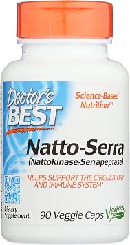 Doctors Best Natto-Serra, Non-GMO, Vegan, 90 Veggie Capsule Pack of 1