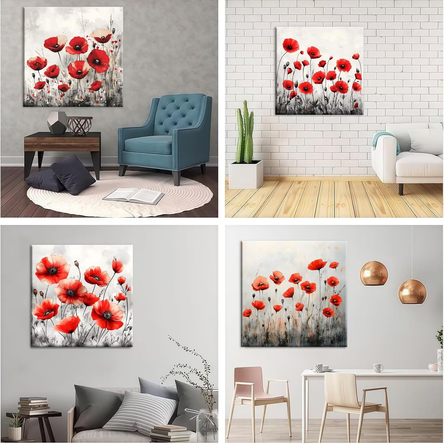 Amapola Diamond Painting, 5D Kits de Pintura de Diamantes 35x35cm G-910