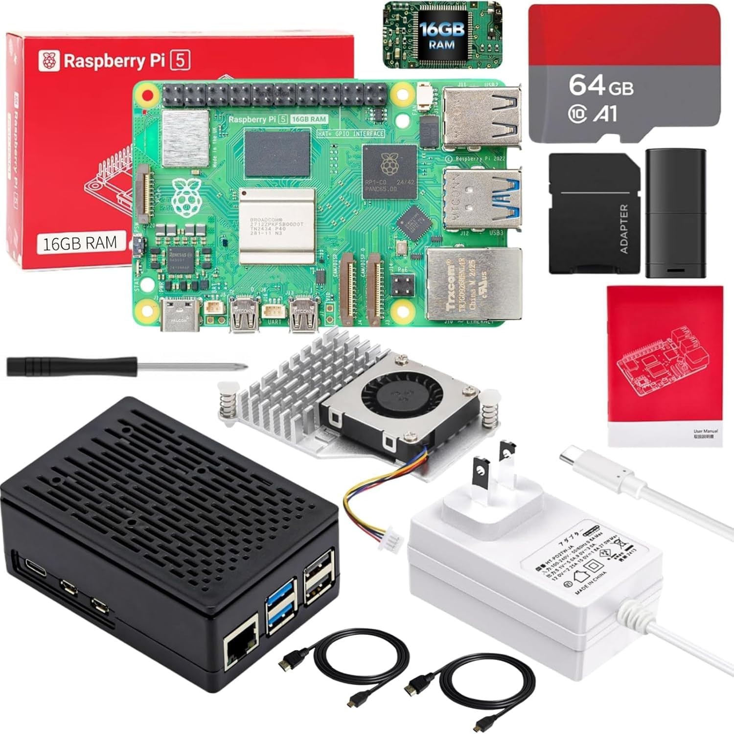 Amazon.co.jp: Vesonn ラズベリーパイ5 16GB キットfor Raspberry Pi5