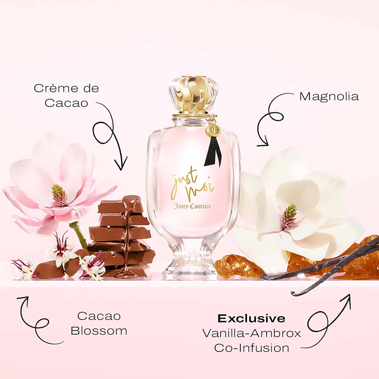 Juicy Couture Just Moi Eau de Parfum Spray for Women, Amber Vanilla Perfume with Cacao Blossom, Magnolia & Musk, Long-Lasting Scent 2 Juicy Couture Just Moi Eau de Parfum Spray for Women, Amber Vanilla Perfume with Cacao Blossom, Magnolia & Musk, Long-Lasting Scent - Image 2