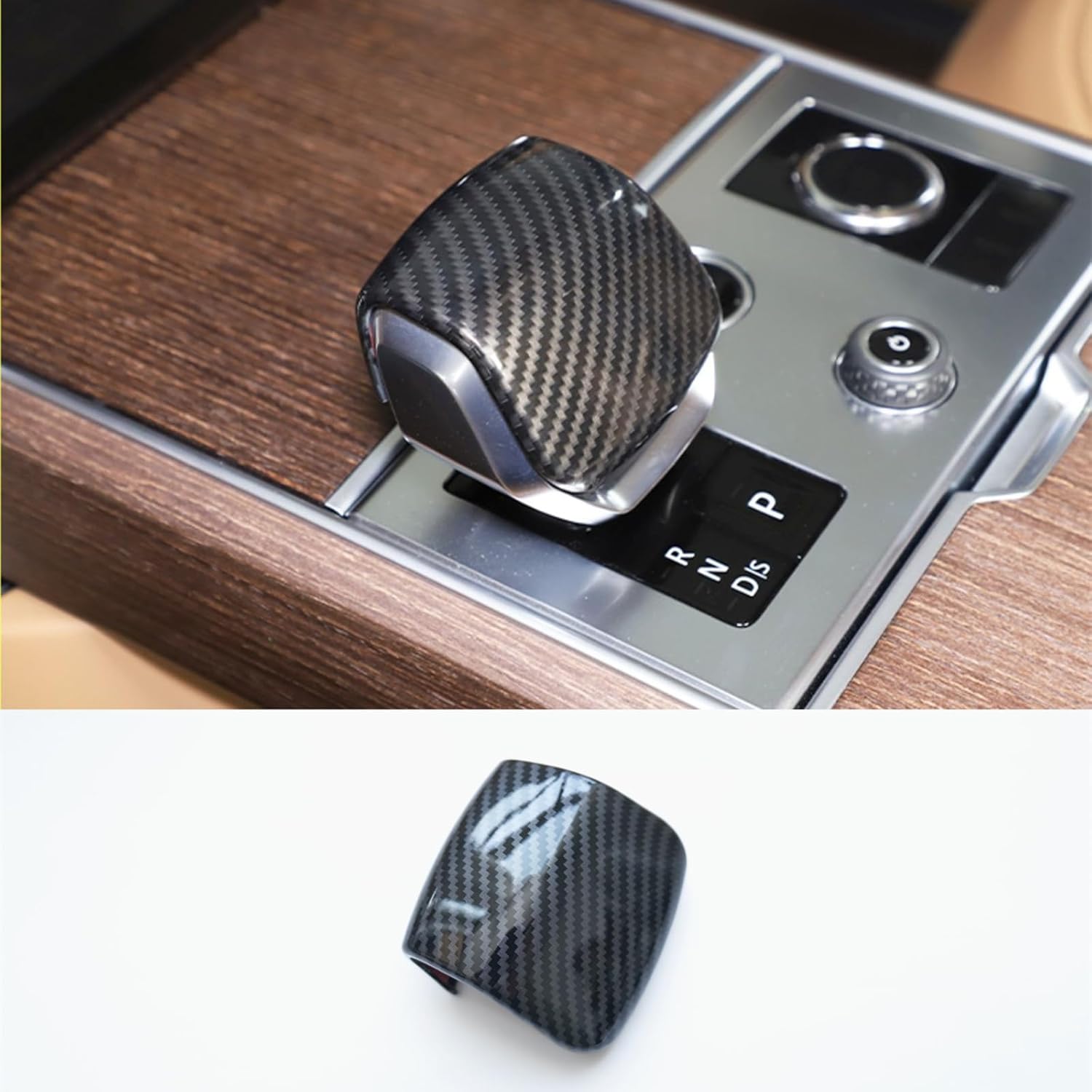 ZiWen New Interior Trim Center Gear Shift Knob Cover Accessories for Land Rover Discovery Range Rover Sport Velar 2022 2023 2024 2025 2026 (Suede Black)