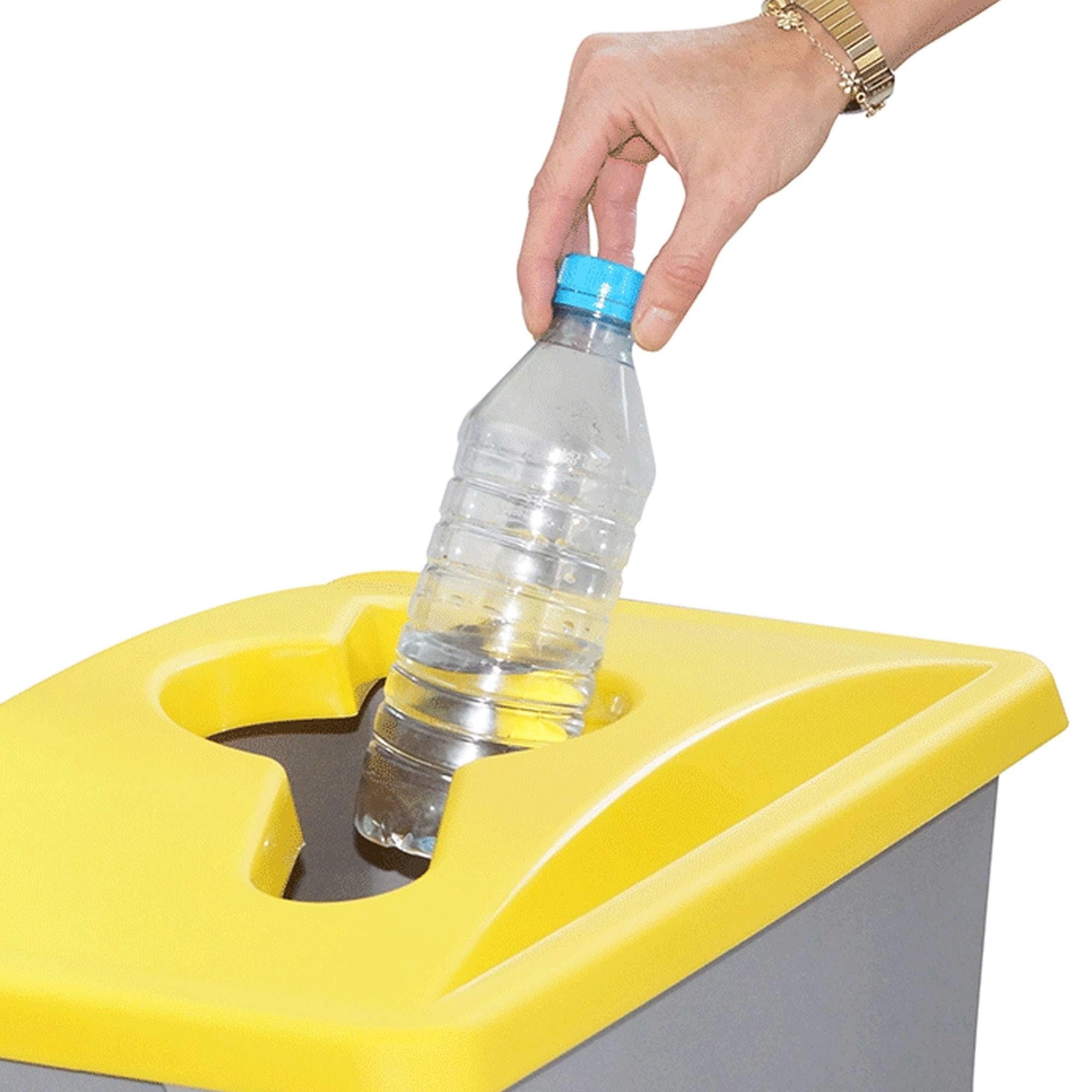 WELL HOME MOBILIARIO & DECORACIÓN Contenedor Abierto 110L Azul H.88cm + Rollo 10 bolsas de basura 120L