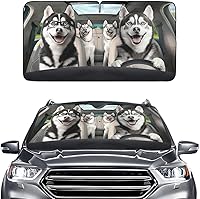 Vista 47 de GENANY Divertido parasol para parabrisas para sedán, SUV, camión (55 x 29 pulgadas), parasol de automóvil, bloquea los rayos UV, accesorios