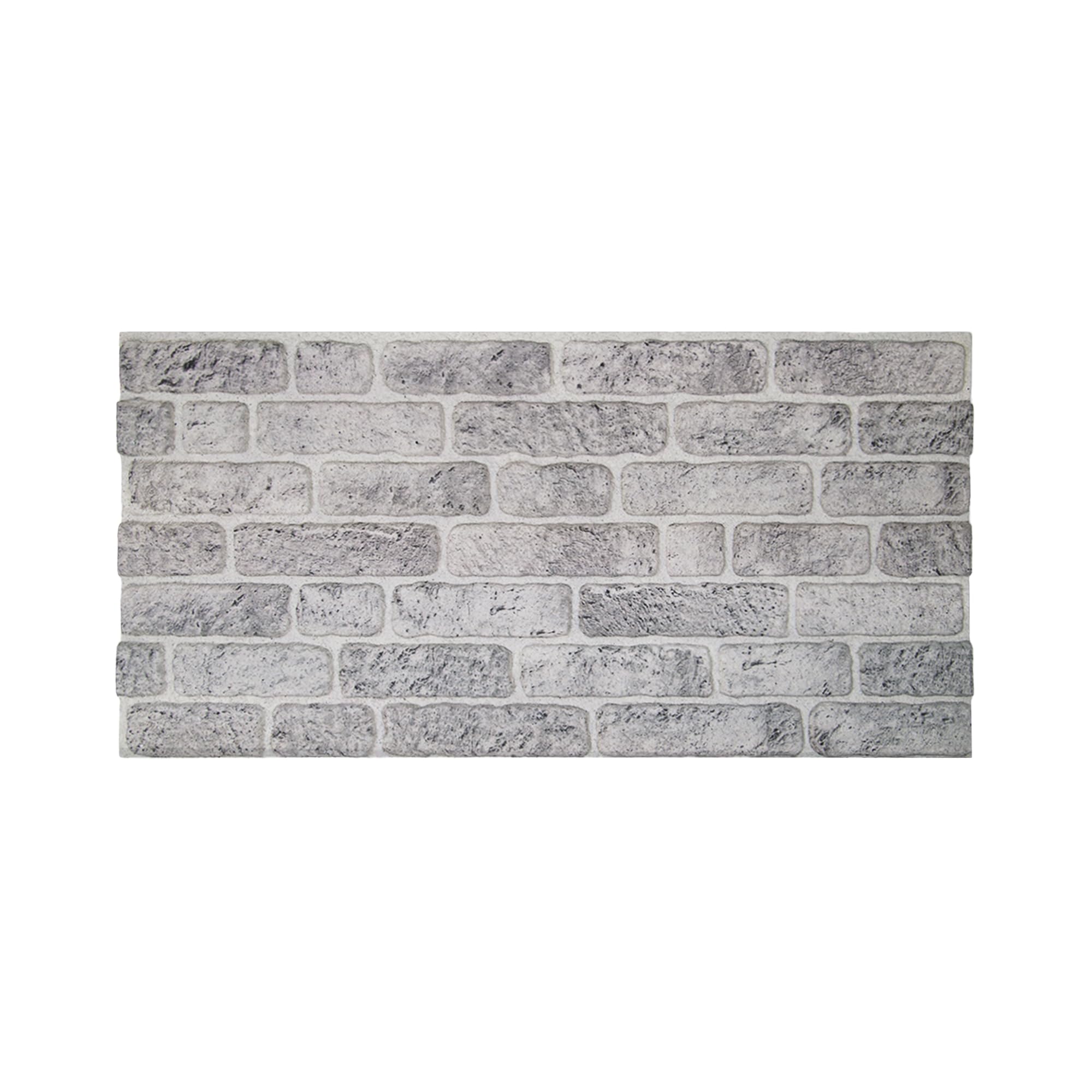 IZODEKOR 3D Wall Panels Brick Effect - Cladding, Stone Look, Styrofoam Facing for Living Room, Kitchen, Bathroom, Balcony, Bedroom, Back of Counter and Teras | White Grey โ image 1