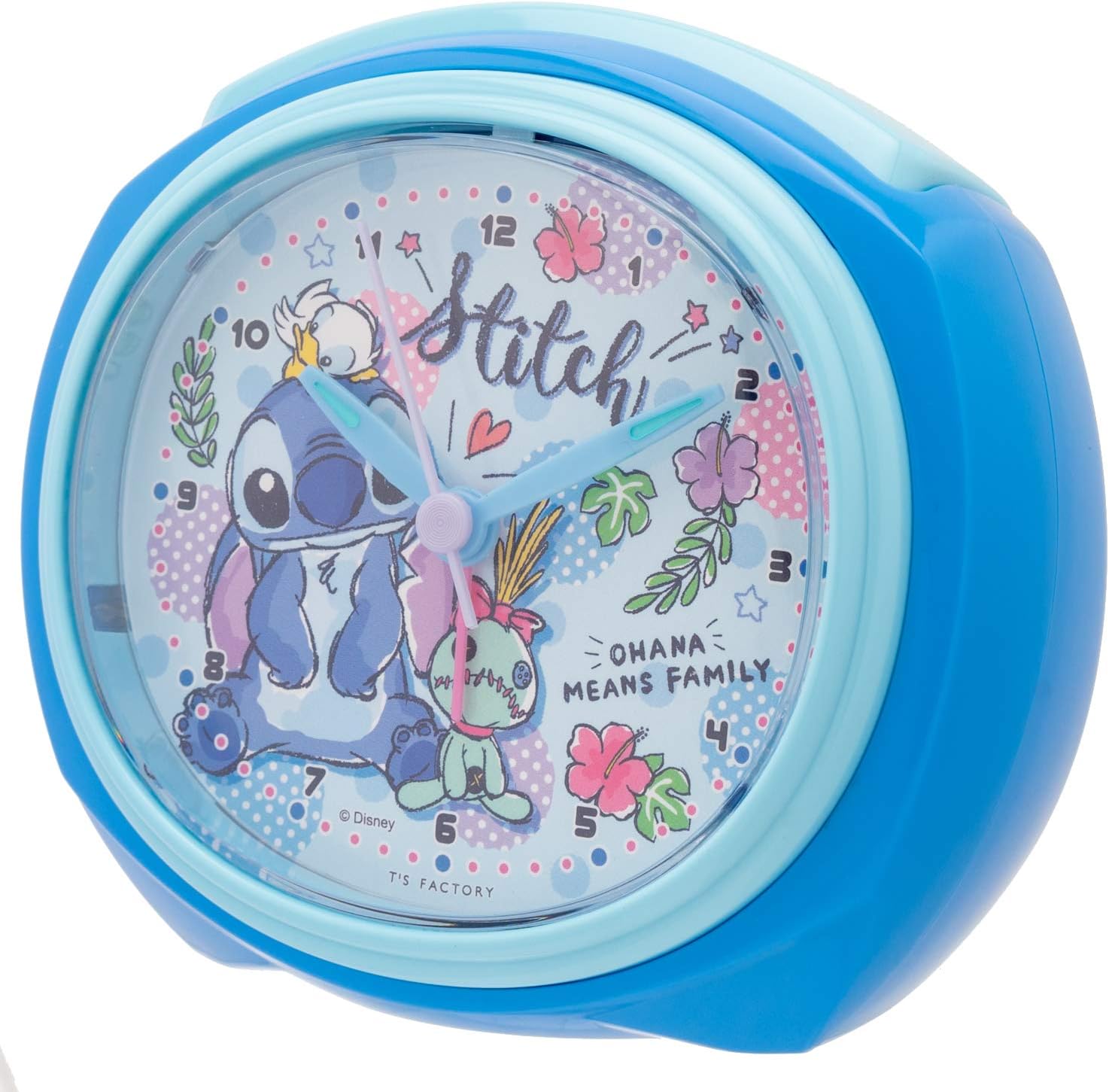 Disney Alarm Clock with Analog Stitch Continuous Second