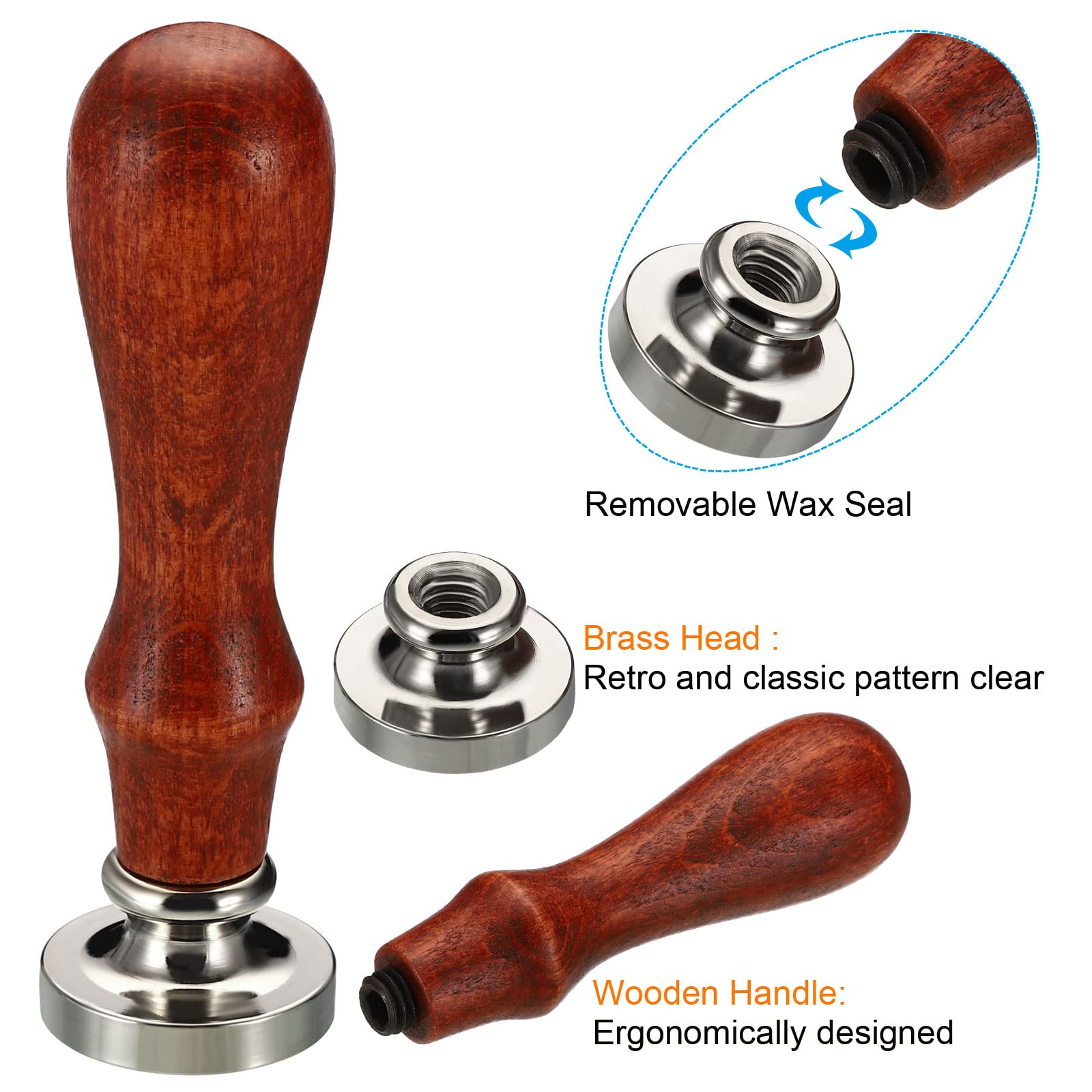 PATIKIL Round Blank Wax Seal Stamp - Image 3