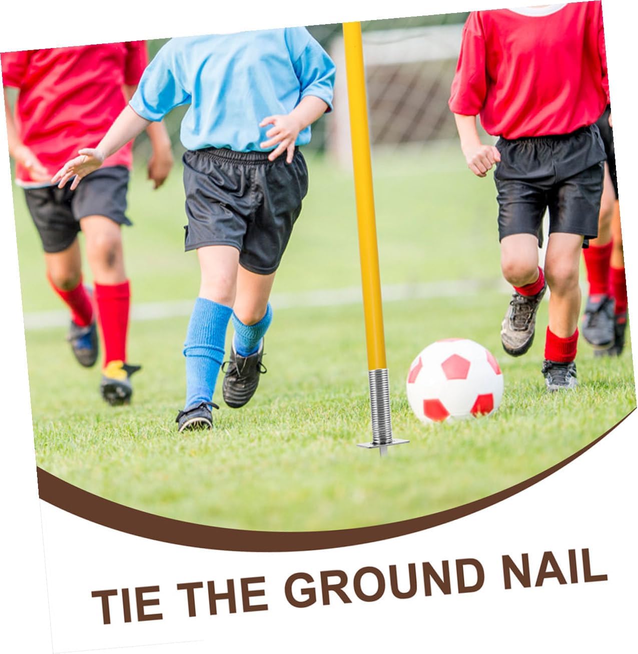 Totority 3Pcs Spring-Loaded Ground Stake Flagpole Holder for Soccer Corner Flags Football Training Equipment with Detachable Structure for Agility Drills and Field Marking
