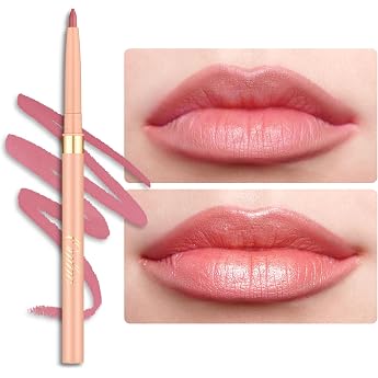 OULAC Pink Lip Liner Waterproof Rotating Long-Lasting Lip Liner Pencil with Matte Finish Highly Pigmented and Smooth Contour Your Lips Vegan L01 Dusty Rose