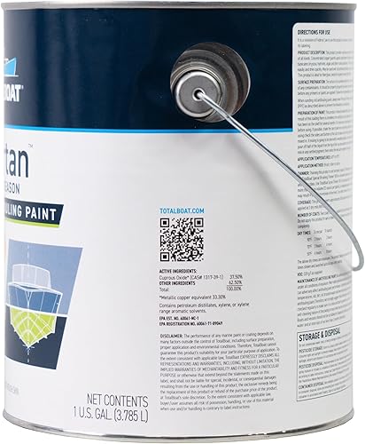 Miniatura 2 de TotalBoat Spartan - Pintura antiincrustante para fondo de barco protección multitemporada para fibra de vidrio madera y acero
