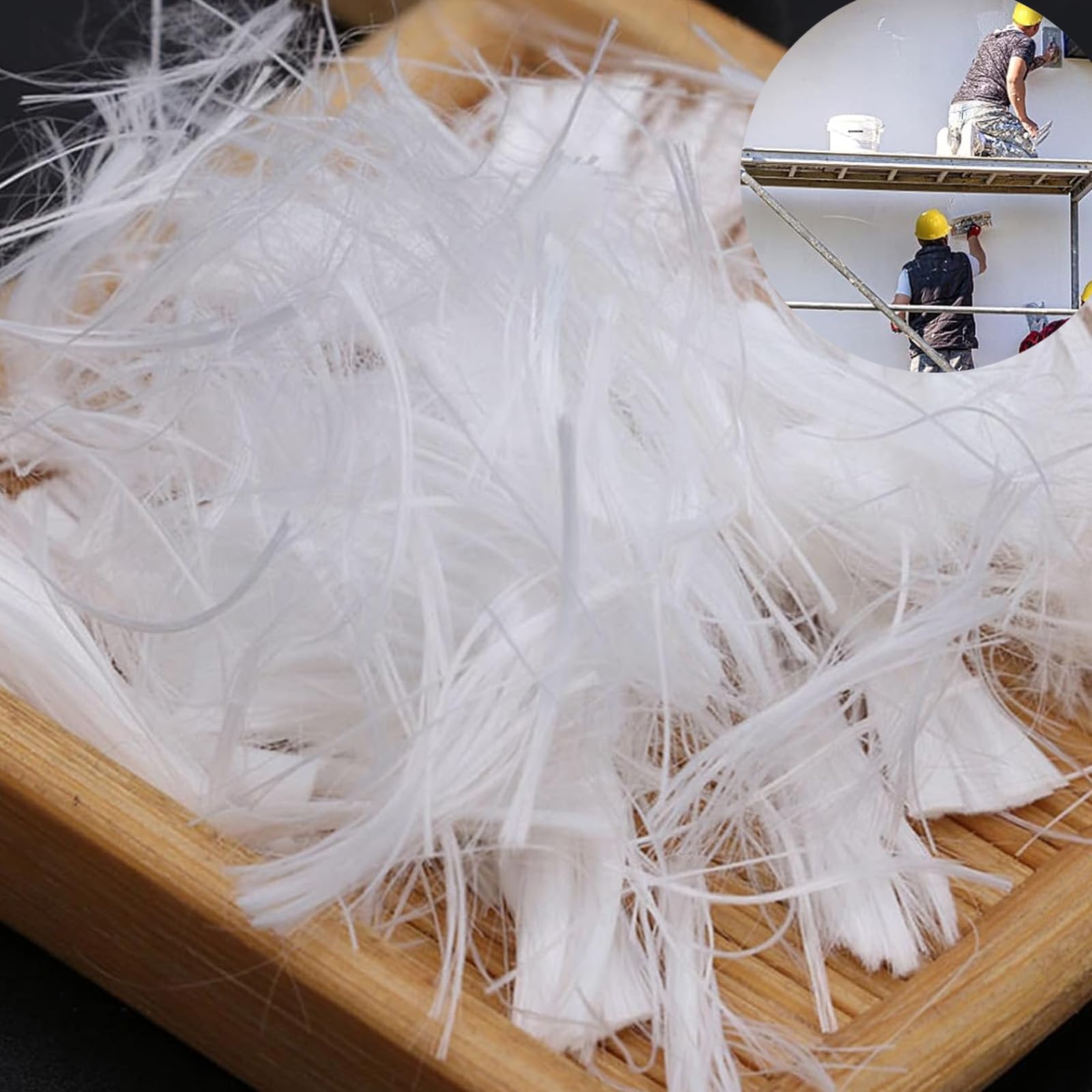 Fibras de polipropileno para hormigón y pavimento, 1000 g, 3 mm, refuerzo de fibra de vidrio para evitar grietas