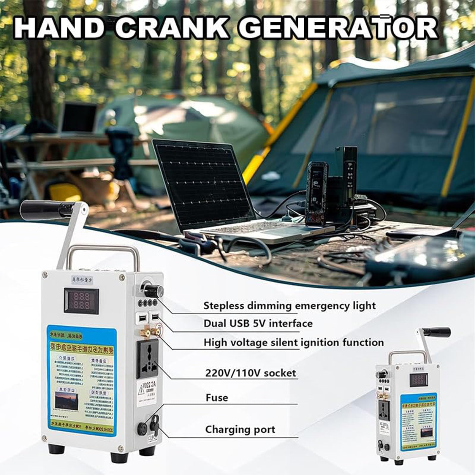 Estación De Energía Portátil, Generador De Emergencia para Camping Generator+Controller
