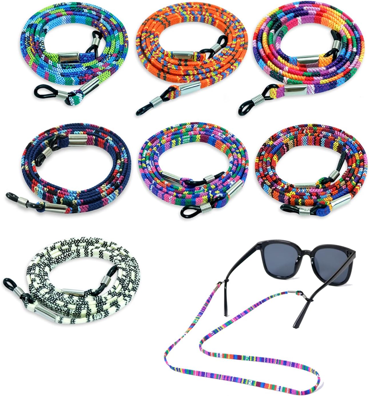 Glasses Strap, Glasses Cord, Glasses Chain, Sunglass Straps, Non-Slip Spectacles Cord Retainer Lanyard, Women's Glasses Chains & Lanyards, Eyeglasses Strap Unisex Safety Glasses String