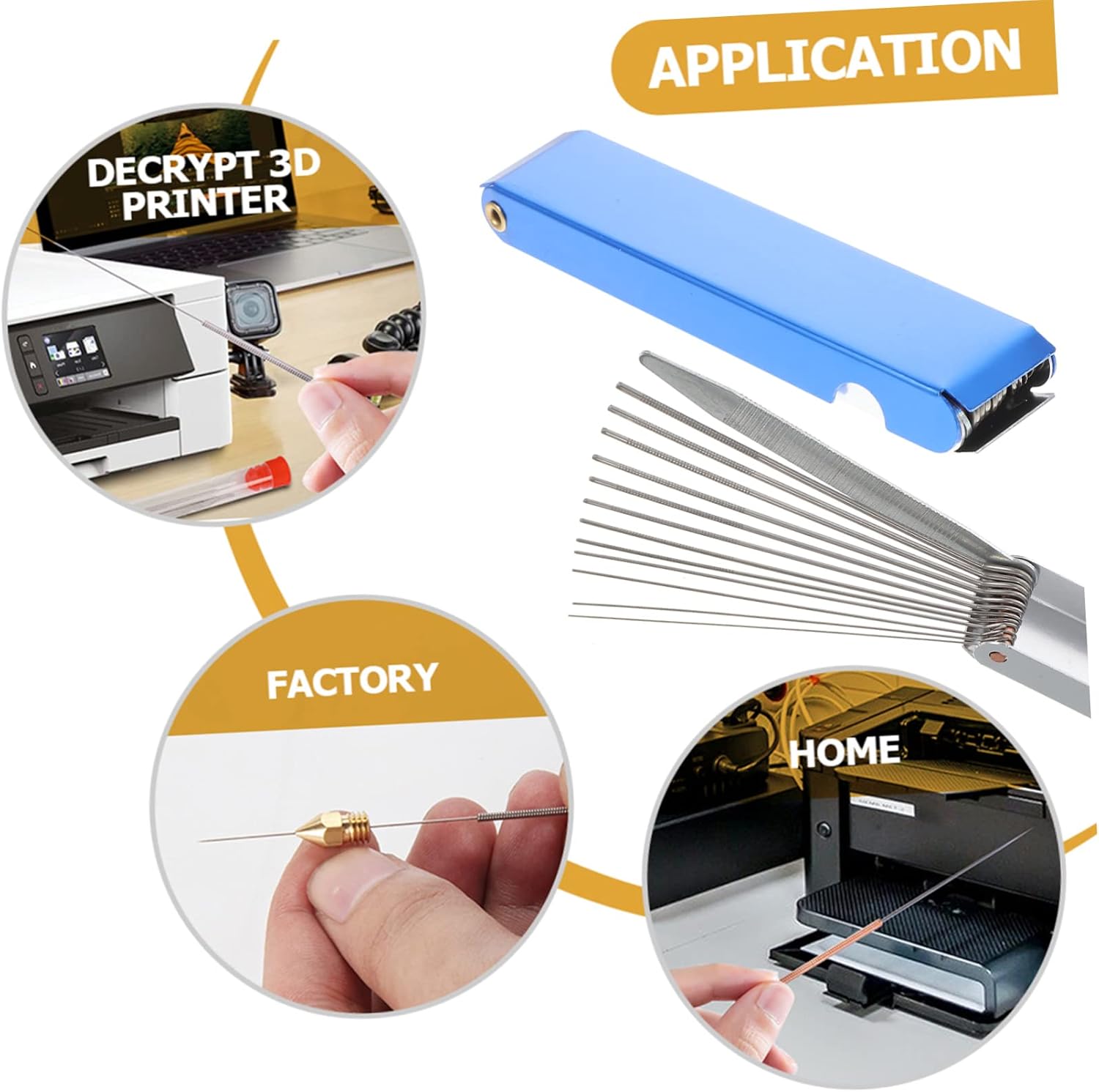 Ciieeo 12sets Welding Tools Torch Tip Cleaner Wire Files Nozzle Cleaning Tool for Gas Orifices Camping Stoves