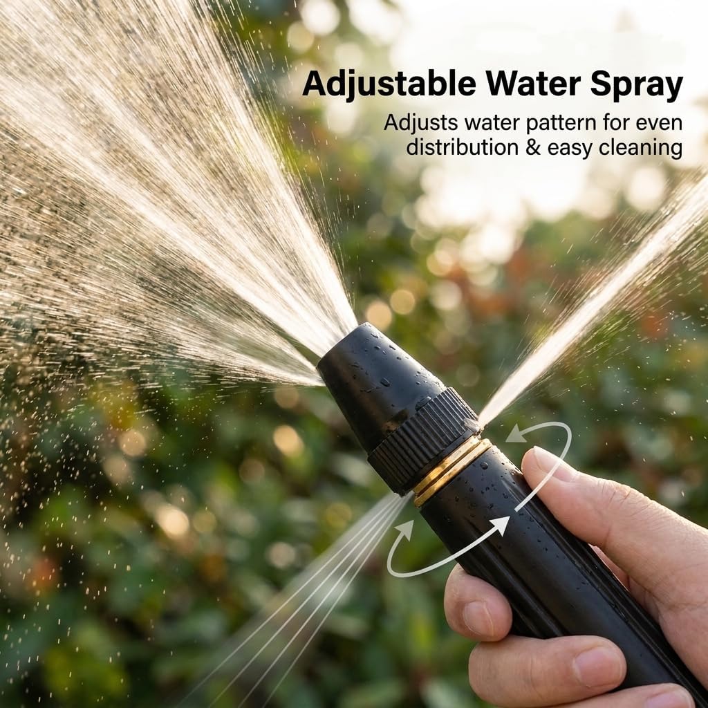 High-Pressure Car Wash Water Gun with Booster Nozzle, Upgraded Garden Hose Sprayer for Professional Vehicle Cleaning and Lawn Watering, Leak-Proof Design with Hose Clamps, 2026 Edition
