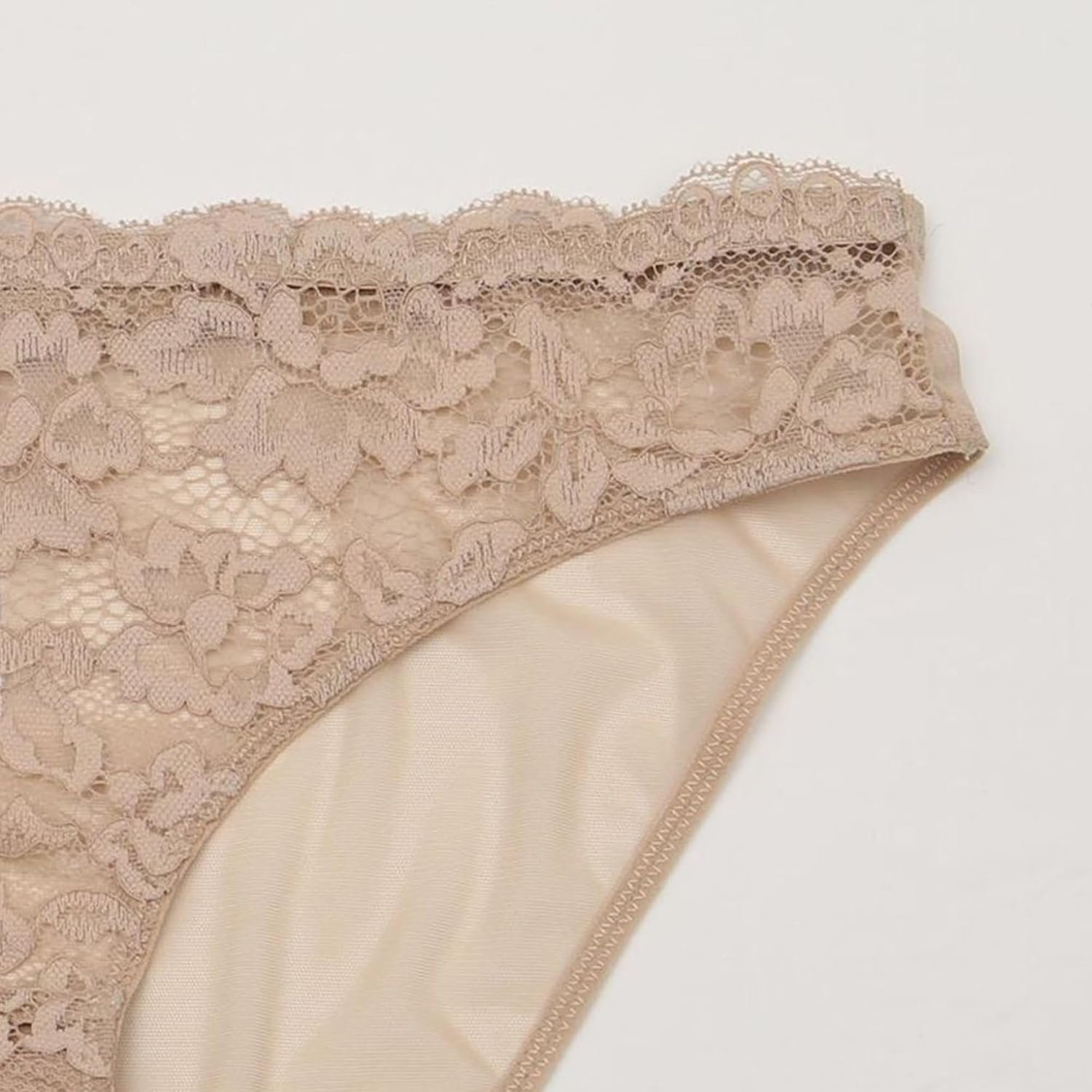 DGHM-JLMY Ladies Transparent Mesh Flower Briefs Embroidery Lace Bikini Soft Stretch Sexy Underwear Flower Lace Panties