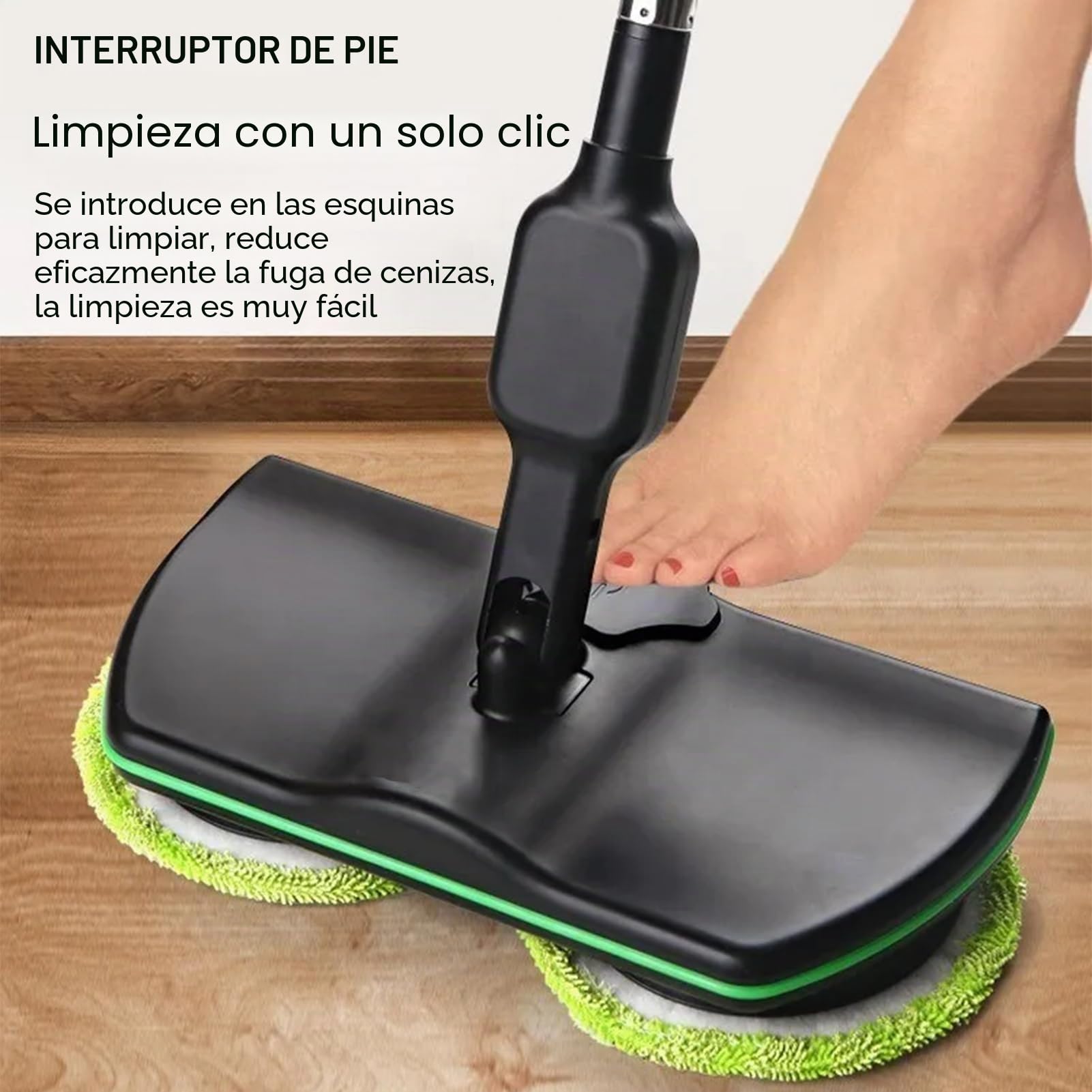 Pulidora eléctrica inalámbrica para suelos con aspiradora, kit de limpieza de piso para el hogar y pulidora con almohadilla de repuesto