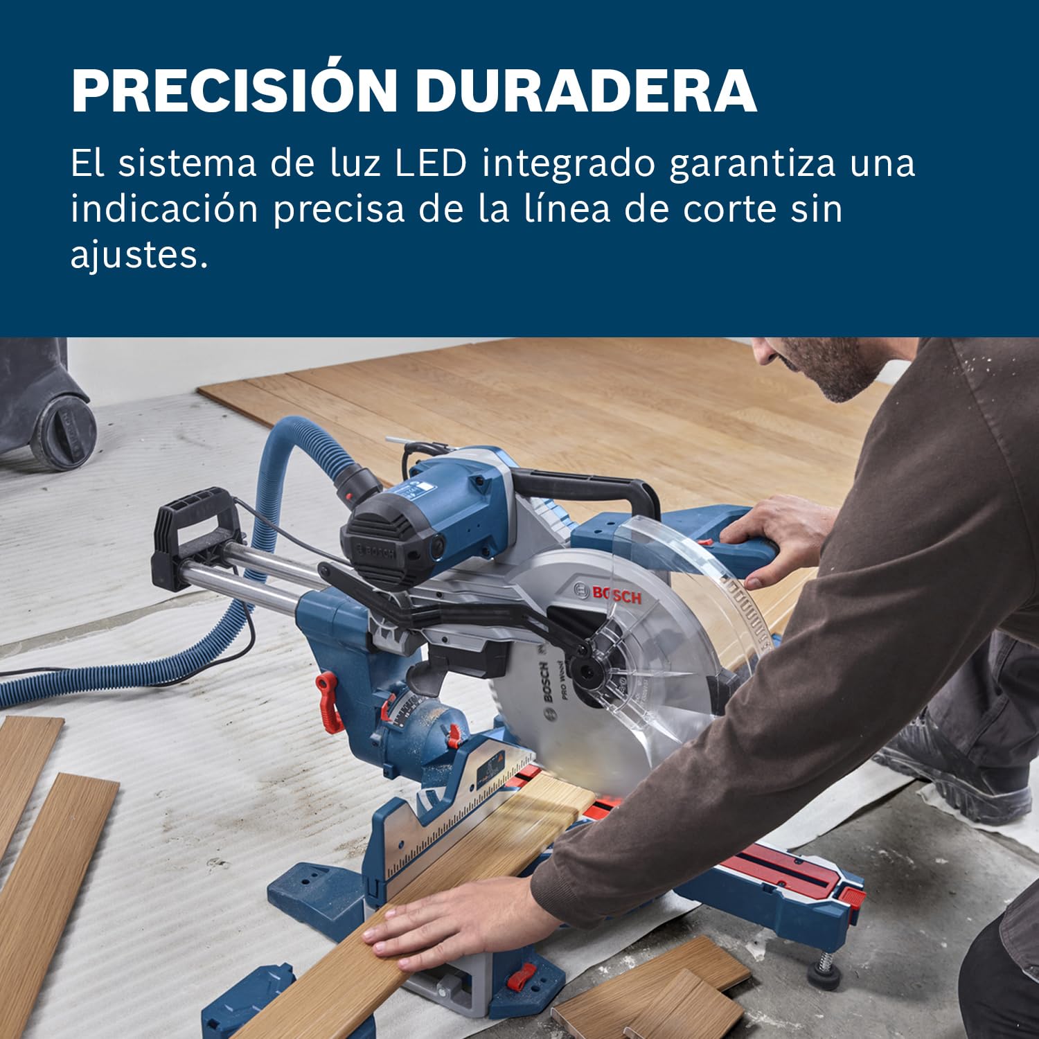 Bosch Professional sierra ingletadora con cable GCM 340-305 D (incl. regla, pinza de sujeción, saco para polvo, bloque de soporte, disco, llave)