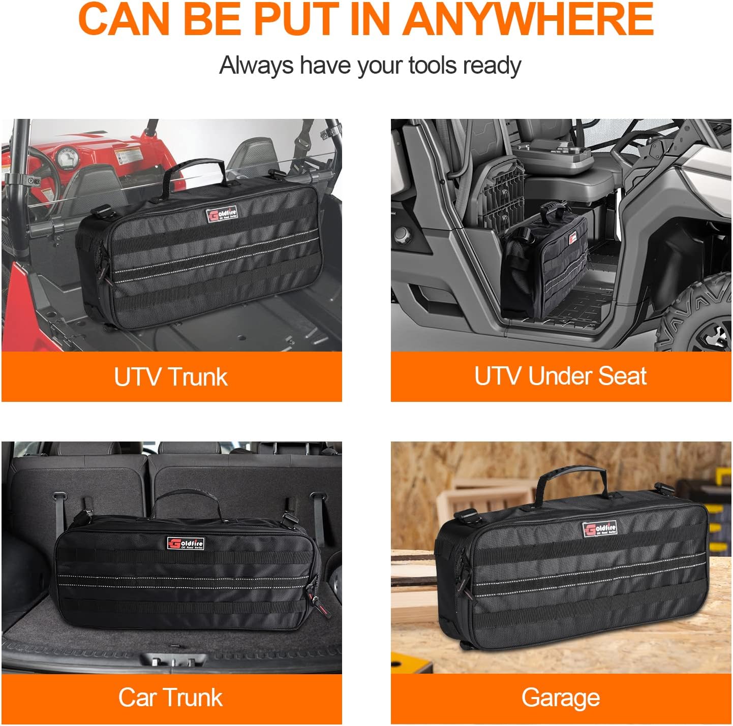 Universal Tool Organizers - Small Tool Bag, Heavy Duty Roll Up Tool Bag Organizer, Storage Bag with Tool Roll Up Bag Tool Pouch Drive Belt Organizer For Mechanic, Electrician & Hobbyist