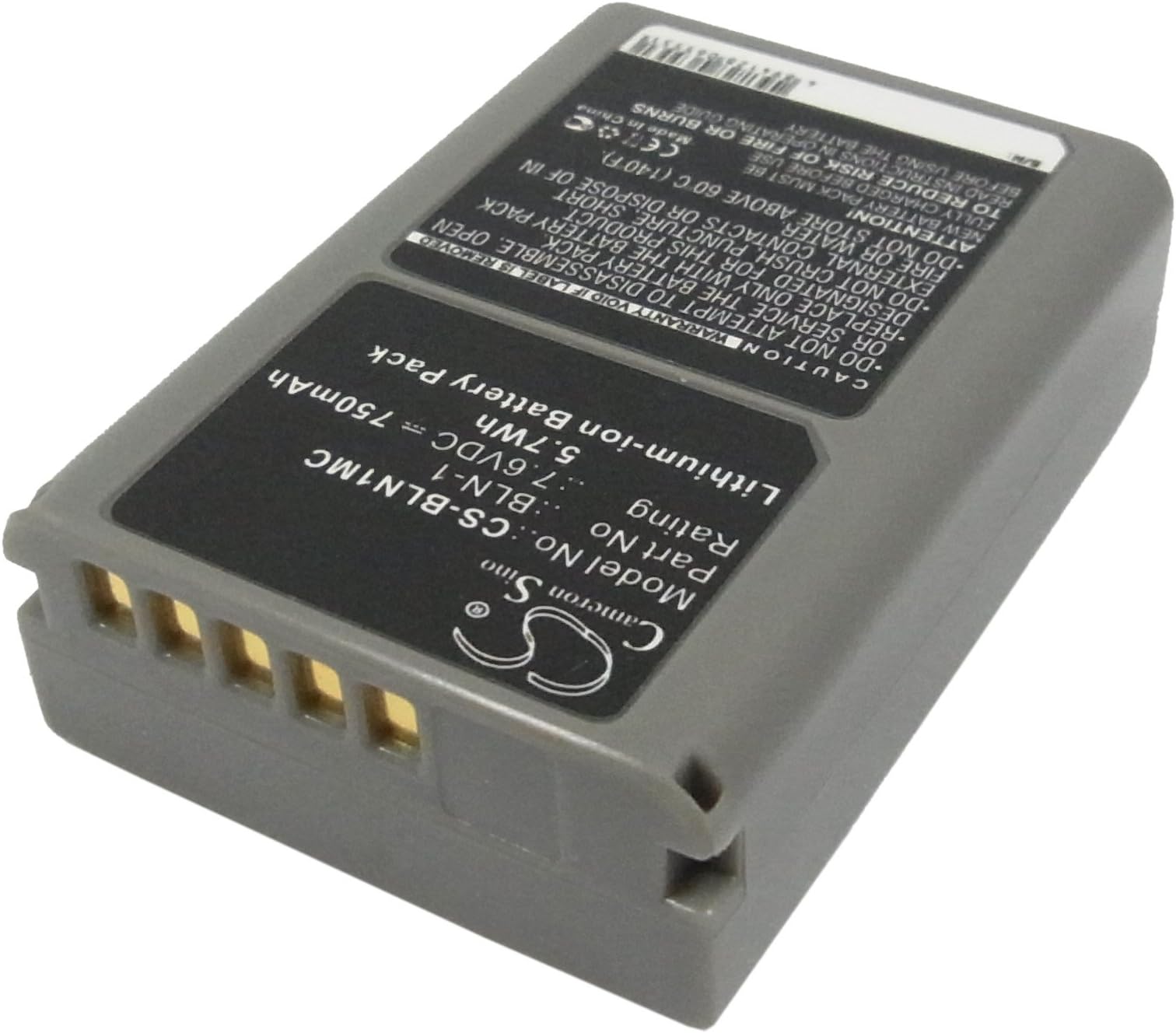 750mAh Battery Compatible with Olympus EM1 II, E-M1 II, EM5, E-M5, OM-D, for Part No. BLN-1