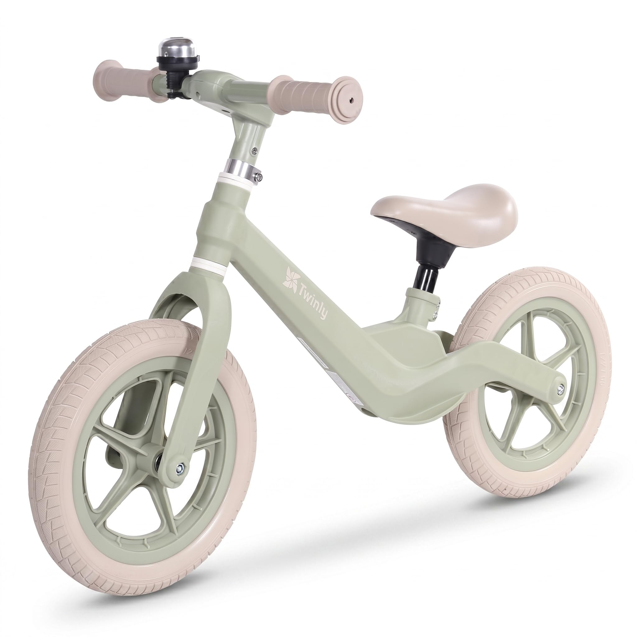 Twinly Bicicletta da bilanciamento per bambini 3-7 anni Breeze - Bicicletta senza pedali per imparare l'equilibrio, sella regolabile, bicicletta per bambini leggera da allenamento, fino a 30 kg