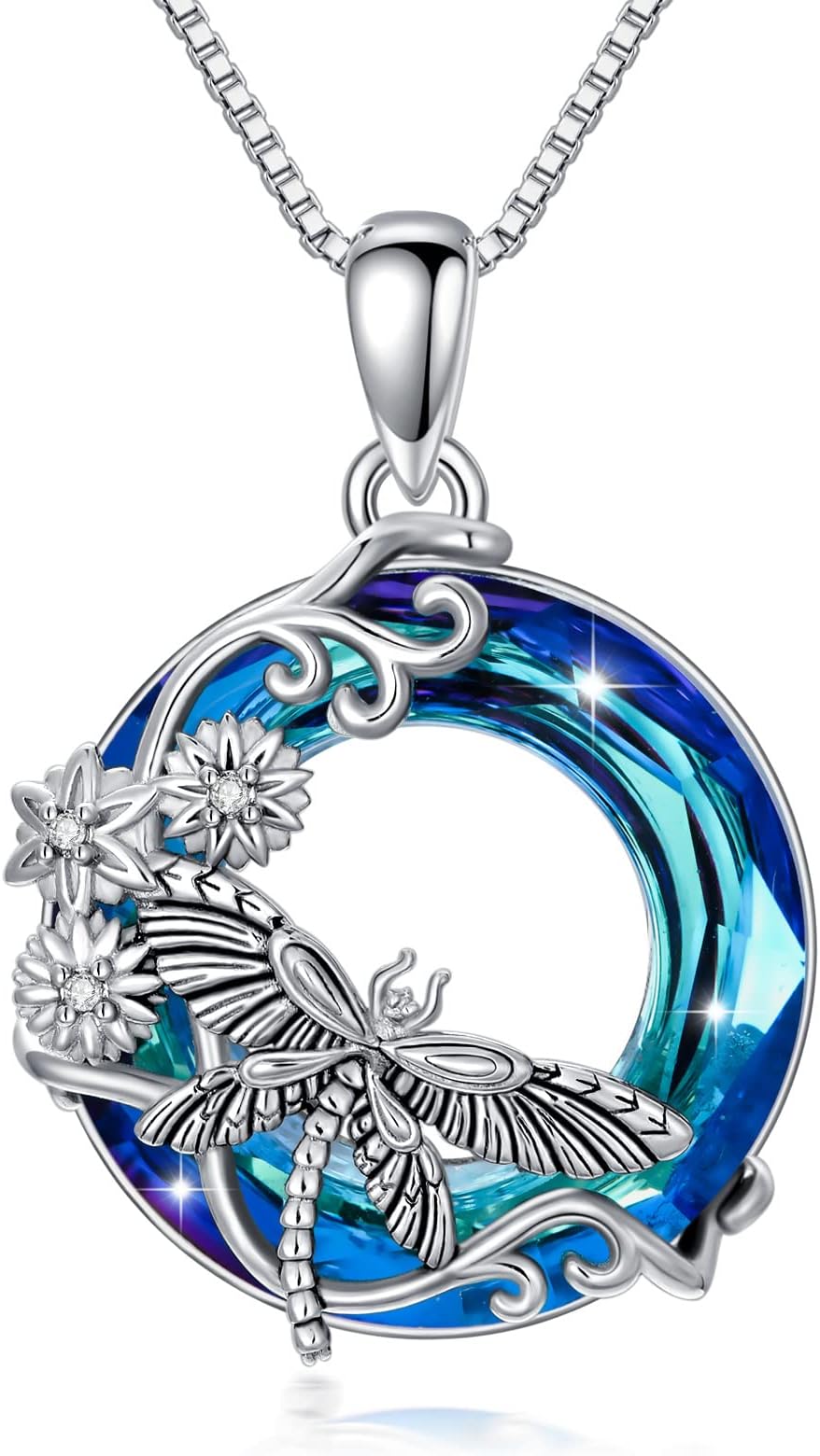 Dragonfly Gifts for Women s925 Sterling Silver Dragonfly Pendant Necklace with Crystal Brighton Jewellery Gifts for Women Mom Mother Teen Girls Lovers Birthday