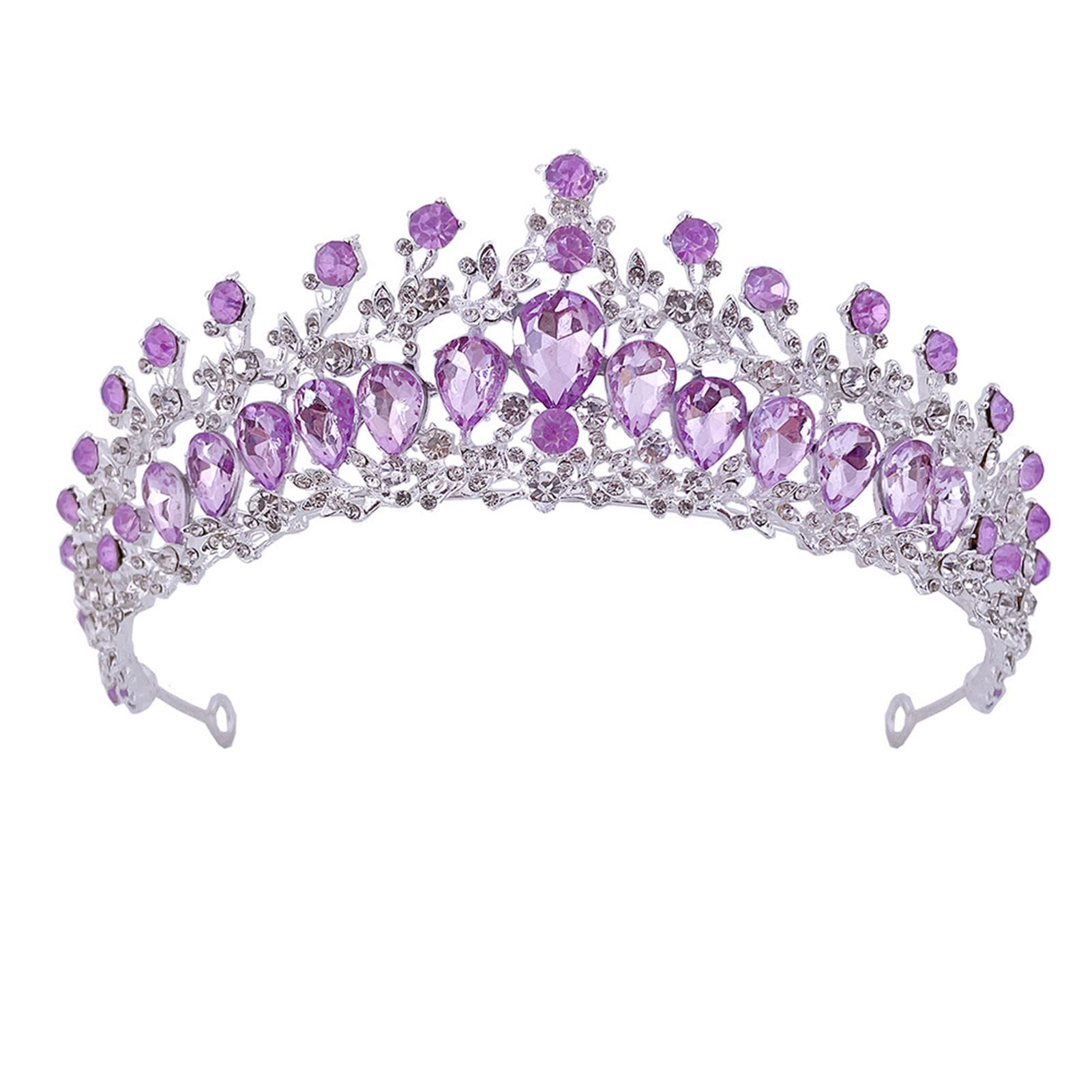 Keenso Corona de Novia, Corona de Diamantes de Imitación de Aleación de Zinc Exquisita de Moda Brillante para Baile de Graduación
