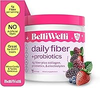 Vista 11 de BelliWelli Suplemento de fibra para mujeres y hombres – Polvo de fibra diaria premium de acacia orgánica con colágeno añadido, electrolitos