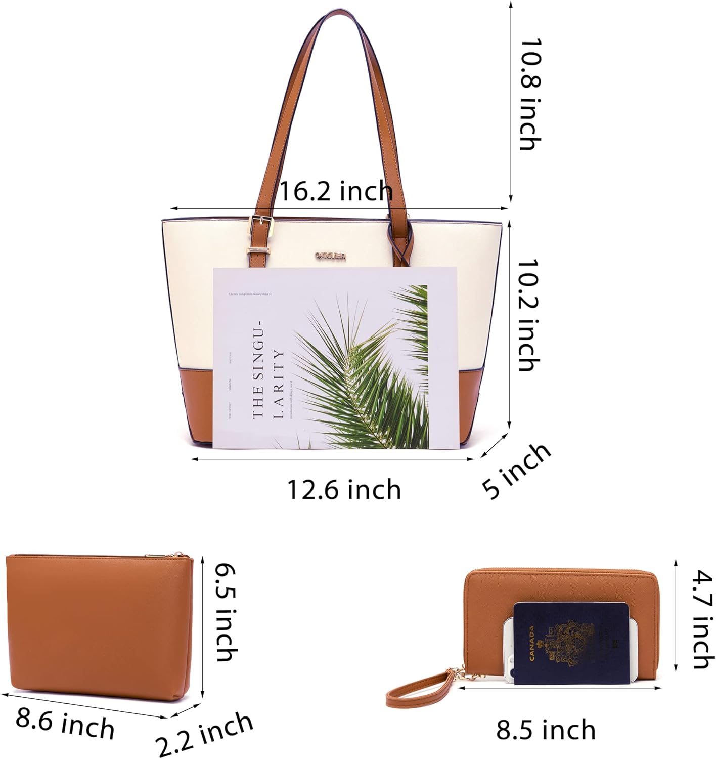 Purses And Wallets Set For Women Work Tote Satchel Handbags Shoulder Bag Top Handle Totes Purse With Matching Wallet - Image 2