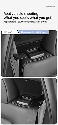 Miniatura 3 de LUCKEASY 2pcs Auto Rear Seat Belt Guide Holder Limiter for Tesla Model Y 2021-2023,not for 2024, Upgraded Auto Interior Modification Black