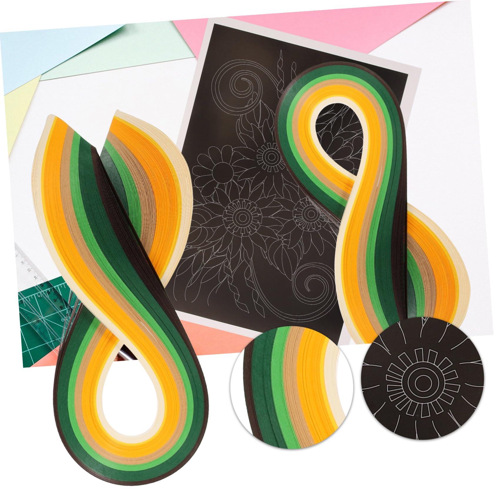 IWOWHERO Quilling Material Pack Quilling Kits for Women Handcraft DIY Accessory Paper Strips for Home Decor
