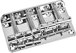 Generic Ponte de Baixo Resistente de Metal Com Tom Premium para Baixo Elétrico de 4 Cordas, 3 Opções de Cores, Fácil Montagem para Músicos (Prata)