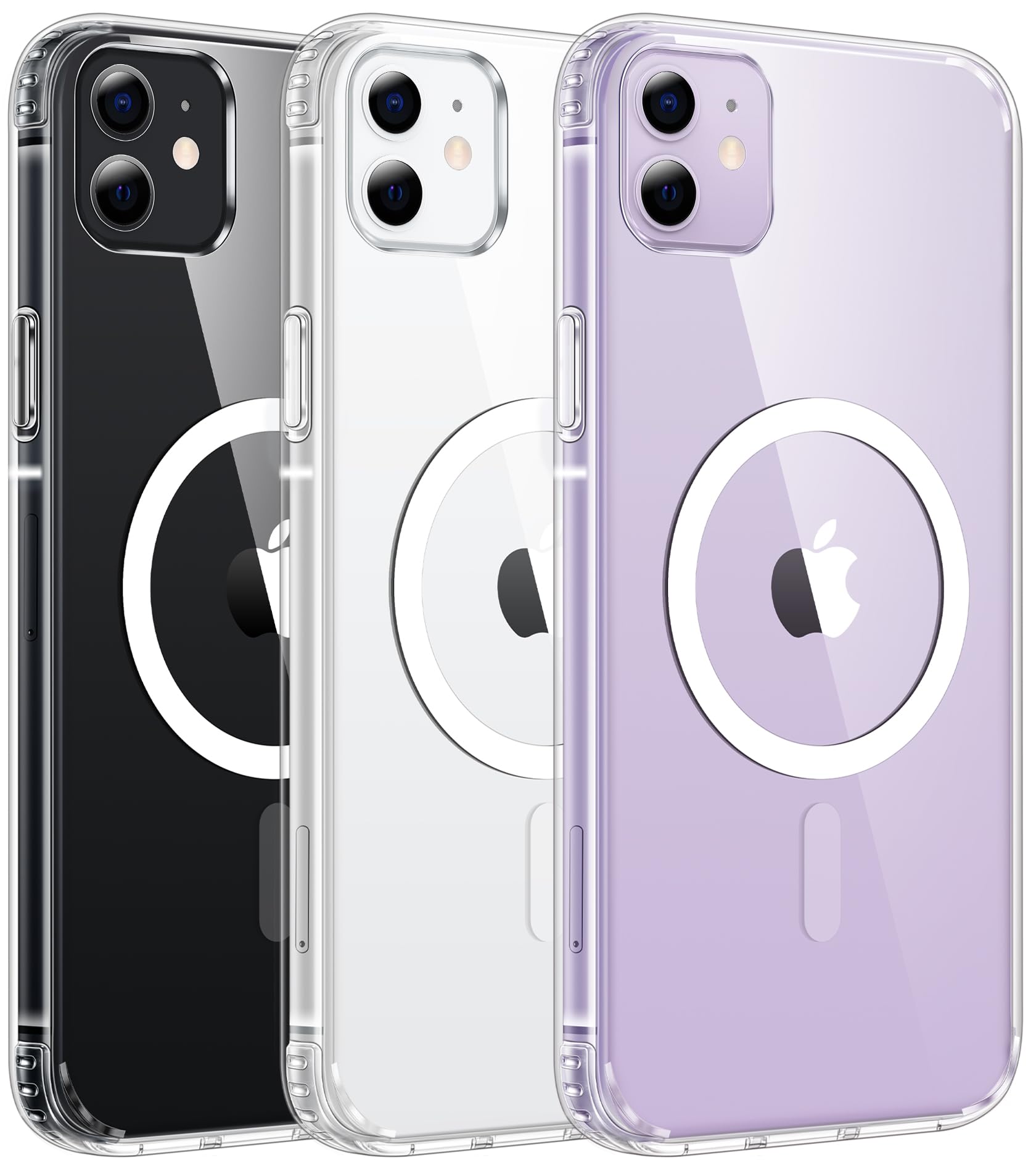 FNTCASE for iPhone 11 Case Clear Compatible with Magsafe Anti Yellowing | Magnetic Phone Cases, Military Grade Drop Protection, Rugged Shockproof Protective, Slim, Transparent Cell Cover