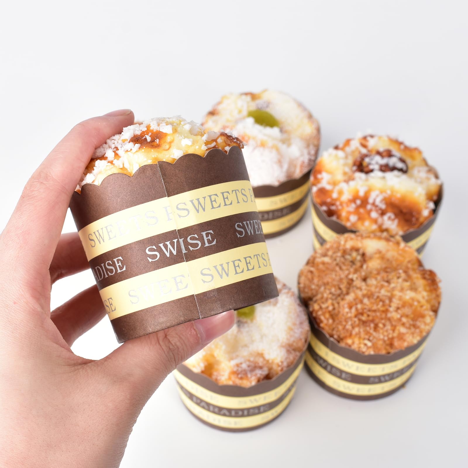 Gefälschte Cupcake-Simulation, Sprinkle Frosting, künstliche realistische Kuchen, Lebensmittel, Muffins, Brot, Dessert, gemischtes Spielen, Modell, Bäckerei, Display-Requisiten (6 Stück)