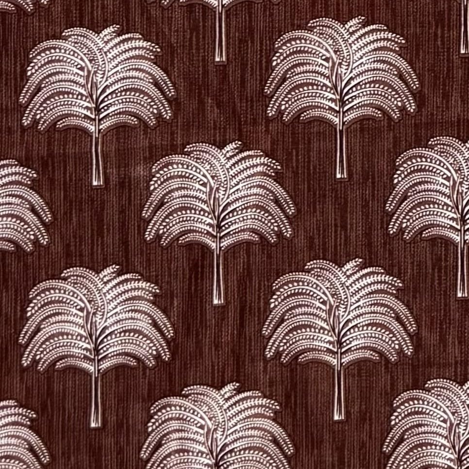 Image of Fashion String Elegant Tree 150 GSM Semi Transparent Eyelet Polyester Door Curtains - 7 Feet, Brown (Set of 2)