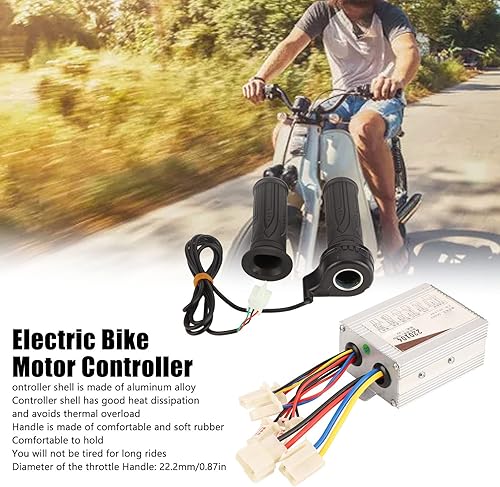 Miniatura 3 de Kit de controlador de cepillo de bicicleta eléctrica, controlador de 24 V 500 W y mango del acelerador Juego de modificación de bicicleta eléctrica