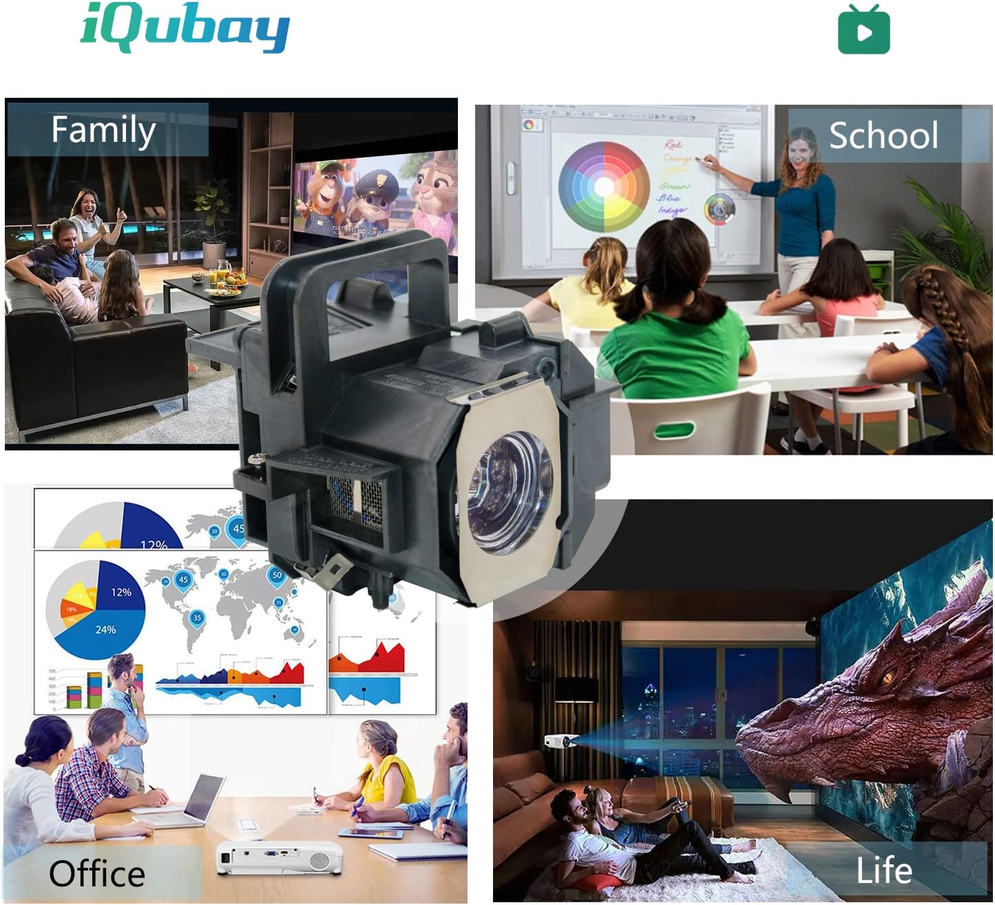 ELPLP49 V13H010L49 Replacement Projector lamp Bulb for Epson PowerLite Home Cinema EH-TW2800 TW2900 TW3000 8350 8345 8500UB 8700UB H373A H336A 8100 6100 6500UB 7100 7500UB with housing