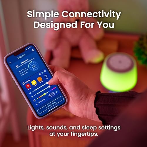 Miniatura 4 de Babysense Dreamer 2.0 - Máquina de sonido para bebés con luz nocturna, 2 generación, 28 sonidos relajantes, entrenador de sueño para niños pequeños,