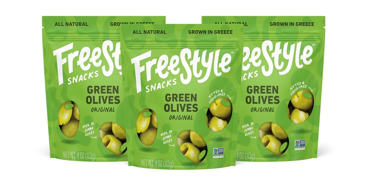 Freestyle Snacks Olive Snack Packs, 4oz, 3 Pack