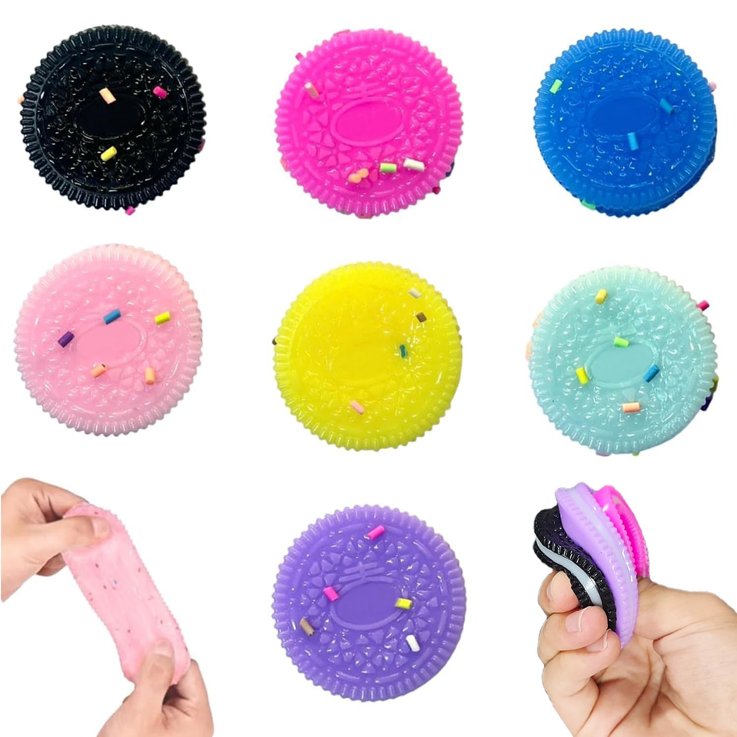 12 Pcs Biscuit stress relief toy for, Taba squishy, Anxiety relief sensory toys, Stress Squeeze Fidget Toys for Kids and Adults