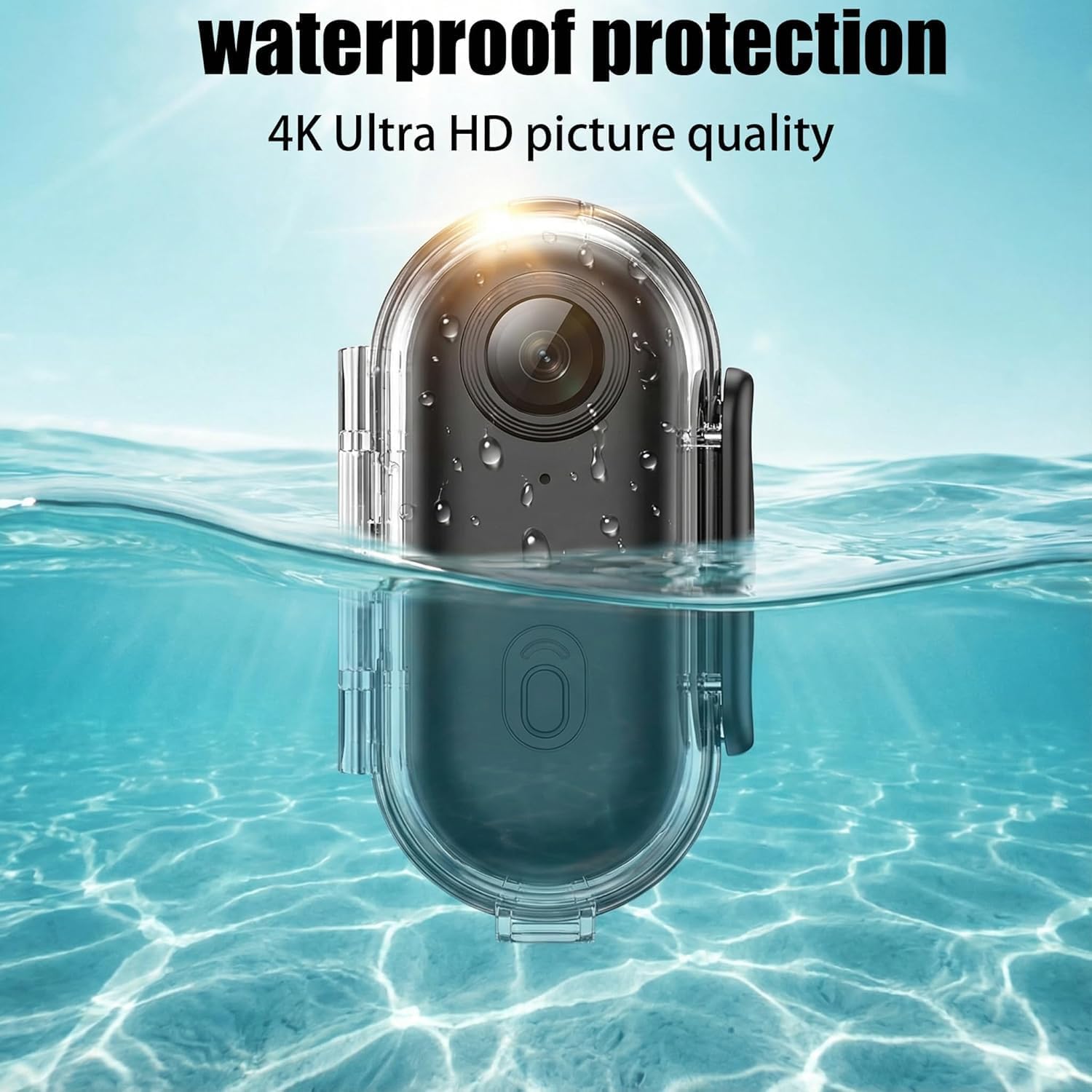 4K Magnetic POV HD Action Camera,Magnetic Necklace Camera for Motorcycle,Wearable Wide Hands-Free Sports Camera,Compact Thumb Mini Cameras,for Motorcycle,Bike,Travel and Pet Walk (128G 4K Black)