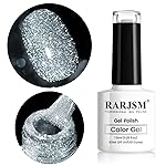 RARJSM Glitter Nail Polish Silver Nailpolish Gel Nail Polish 1PACK 7.5ML Soak Off Nail Cure Required for Nail Art Design Salon Quality DIY Home RAR79