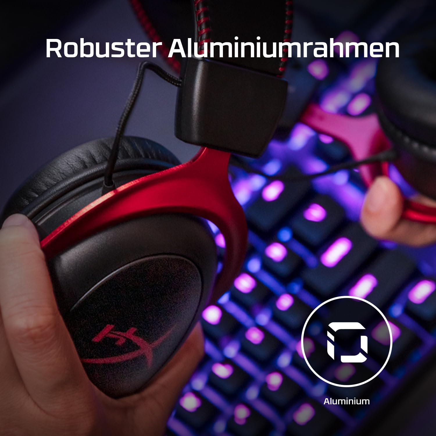 HyperX Cloud II Wireless Gaming-Headset, 2,4-GHz, 30 Std. Akku, 20 m Reichweite, DTS Headphone Spatial Audio, 53-mm-Treiber, HyperX Komfort, abnehmbares Mikrofon, Schwarz-Rot