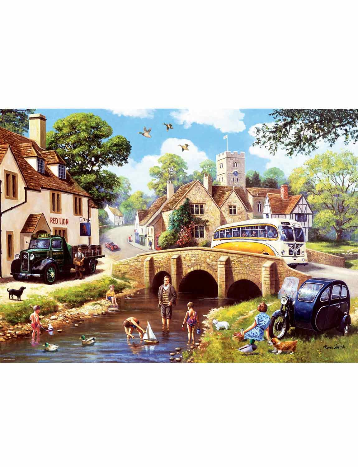 Day by the River 1000 Piece Jigsaw Puzzles for Adults and Kids Age 12 Years Up
