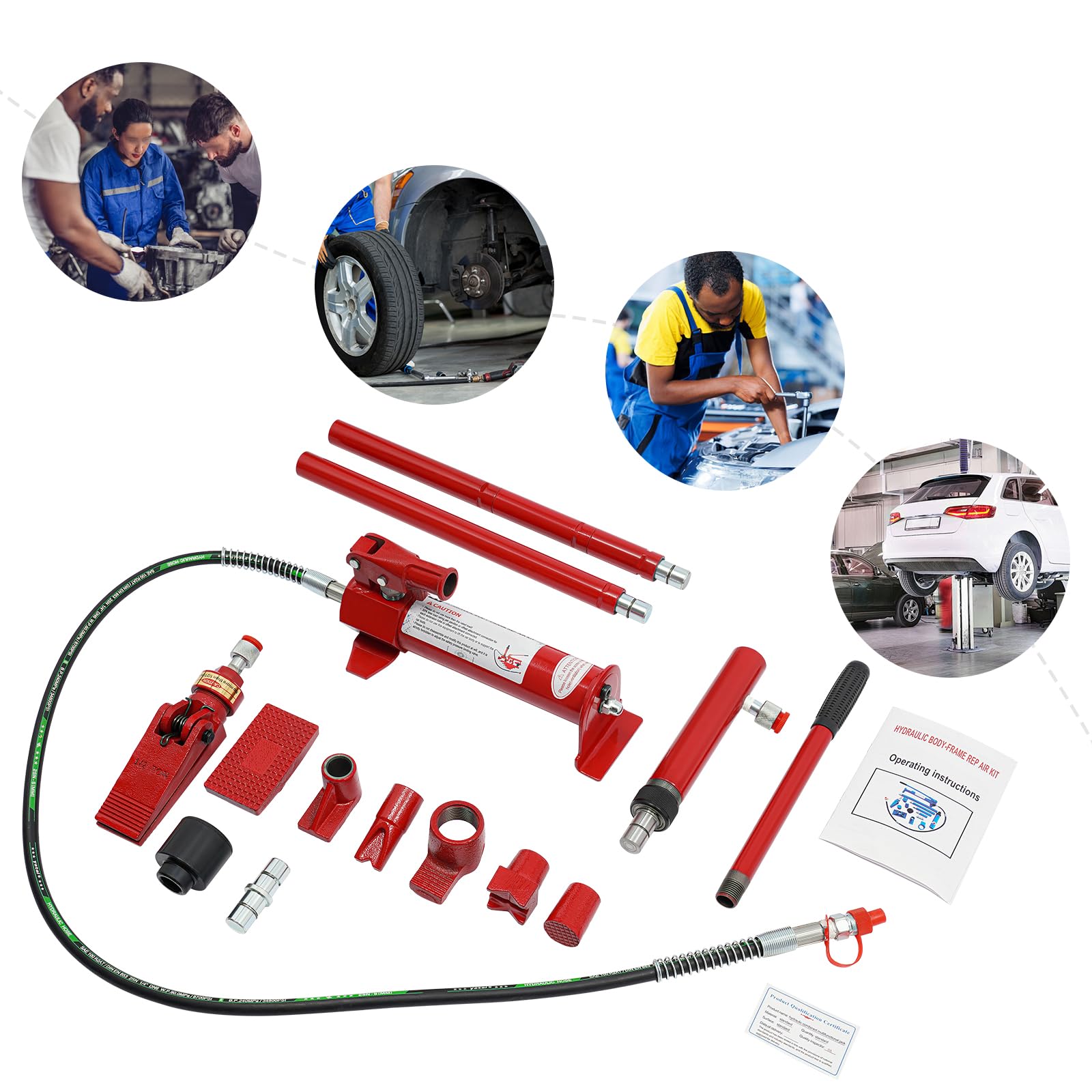 Kit di riparazione idraulico per carrozzeria pompa cric 4t Hub per riparazioni in officine private, officine di riparazione auto, officine automobilistiche e altre occasioni