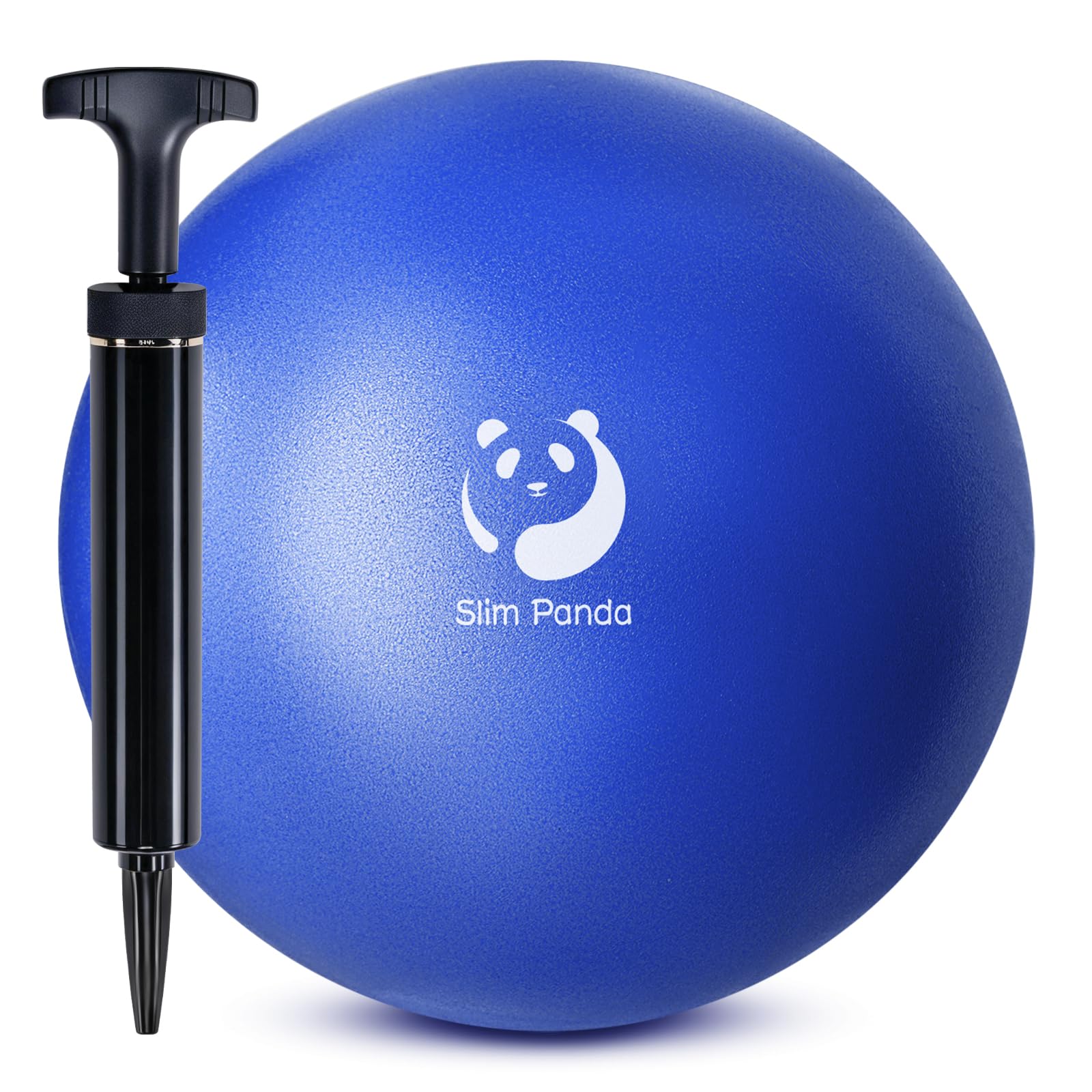 Slim Panda Palla Pilates Piccola,23-25cm Anti Scoppio Antiscivolo Palla Ginnastica con Cannuccia Gonfiabile,Soft PVC Palla daYoga per Fitness