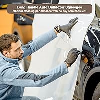 Vista 5 de Abnaok Herramientas de mango largo Auto Bulldozer Squeegee para ventana Tint Film Instalación Car Vinyl Wraps Ventanas y limpieza de vidrio (blanco)