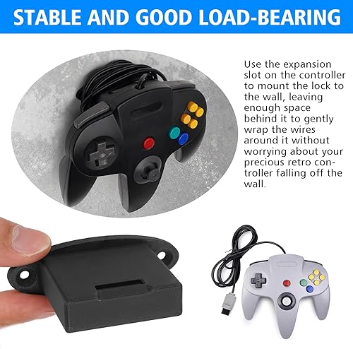 Miniatura 3 de 2pcs Wall Mount for Nintendo 64 Controller Hidden (1PCS)