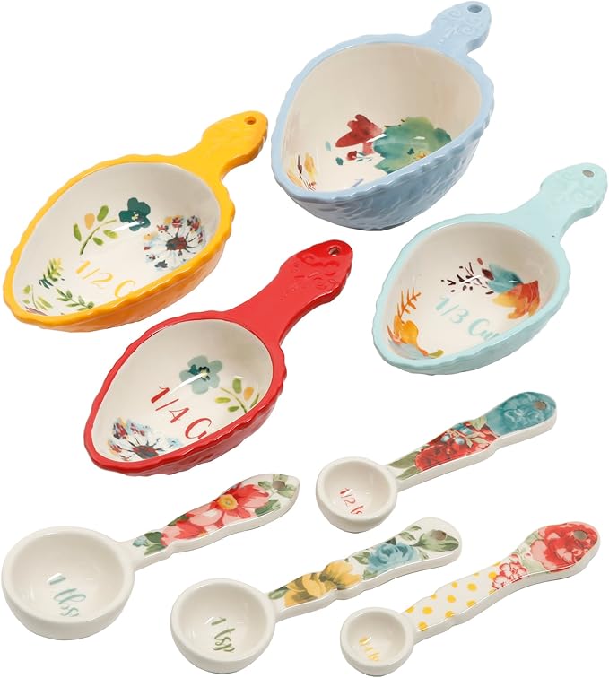 The Pioneer Woman Willow 8 Piece Measuring Scoops and