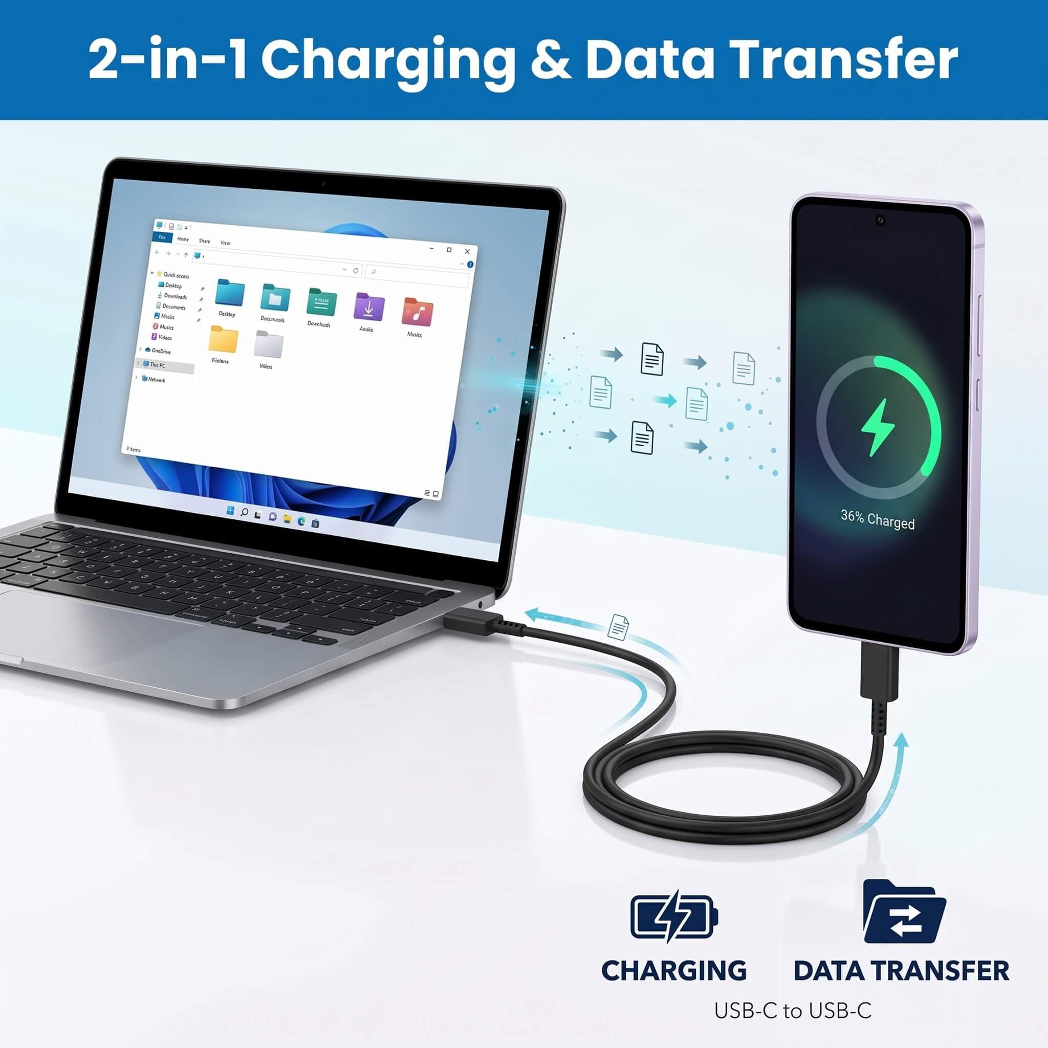 Chargeurs USB-C 25W,[Lot de 5], avec 5 Câbles USB-C vers USB-C 1 m, Charge Rapide, Compatible avec Samsung Galaxy Z Fold8 Ultra/Z Fold8/Z Fold7/Z Fold6/Z Fold5/Z Fold4/Z Fold3/Z Fold2/Fold