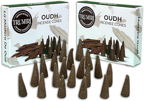 Oud - Conos de incienso Total de 20 conos de incienso Paquete doble de 10 conos de insencia Conos de incienso perfumados aromas de incienso